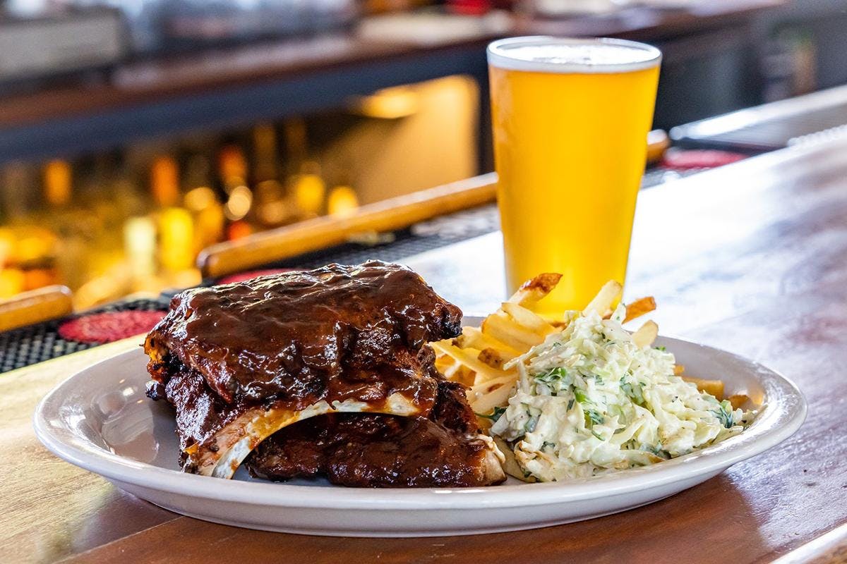 Ribs and beer in the Hamptons at Cowfish located in Hampton Bays, NY