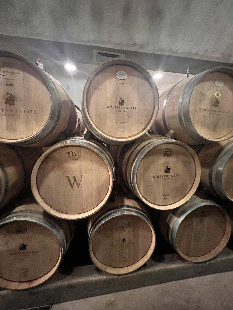 Wolffer estate's barrel of wines in the Hamptons