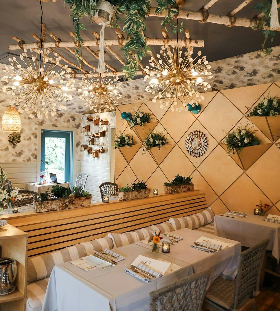 Interior of flora restaurant in Westhampton Beach, NY