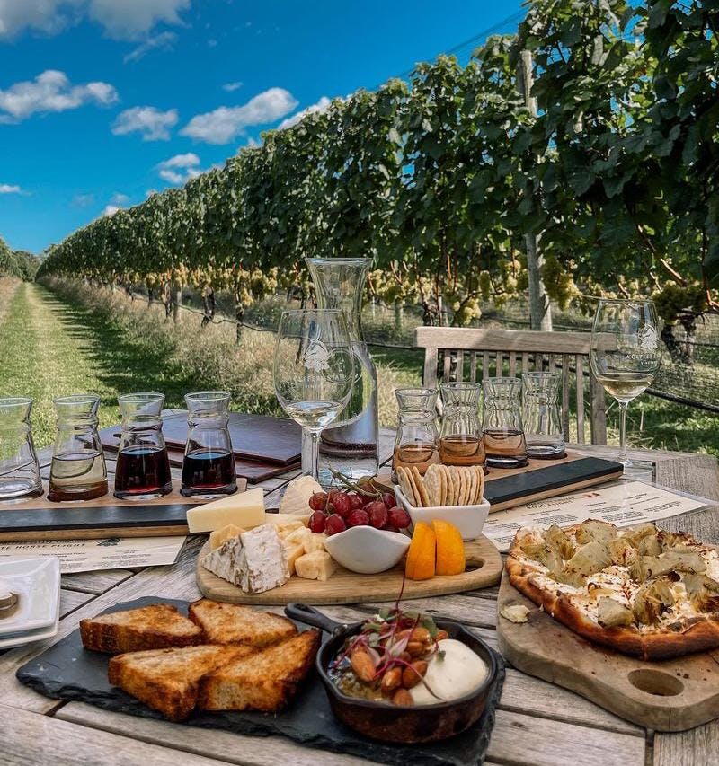Lunch and Wine at Wölffer Estate Vineyard and winery in Sagaponack, NY