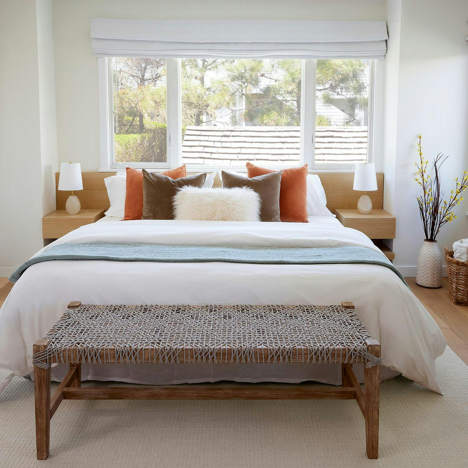 Bedroom in the Hamptons designed by Natura Interiors